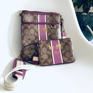 Coach Monogram Crossbody Bag and Wristlet
